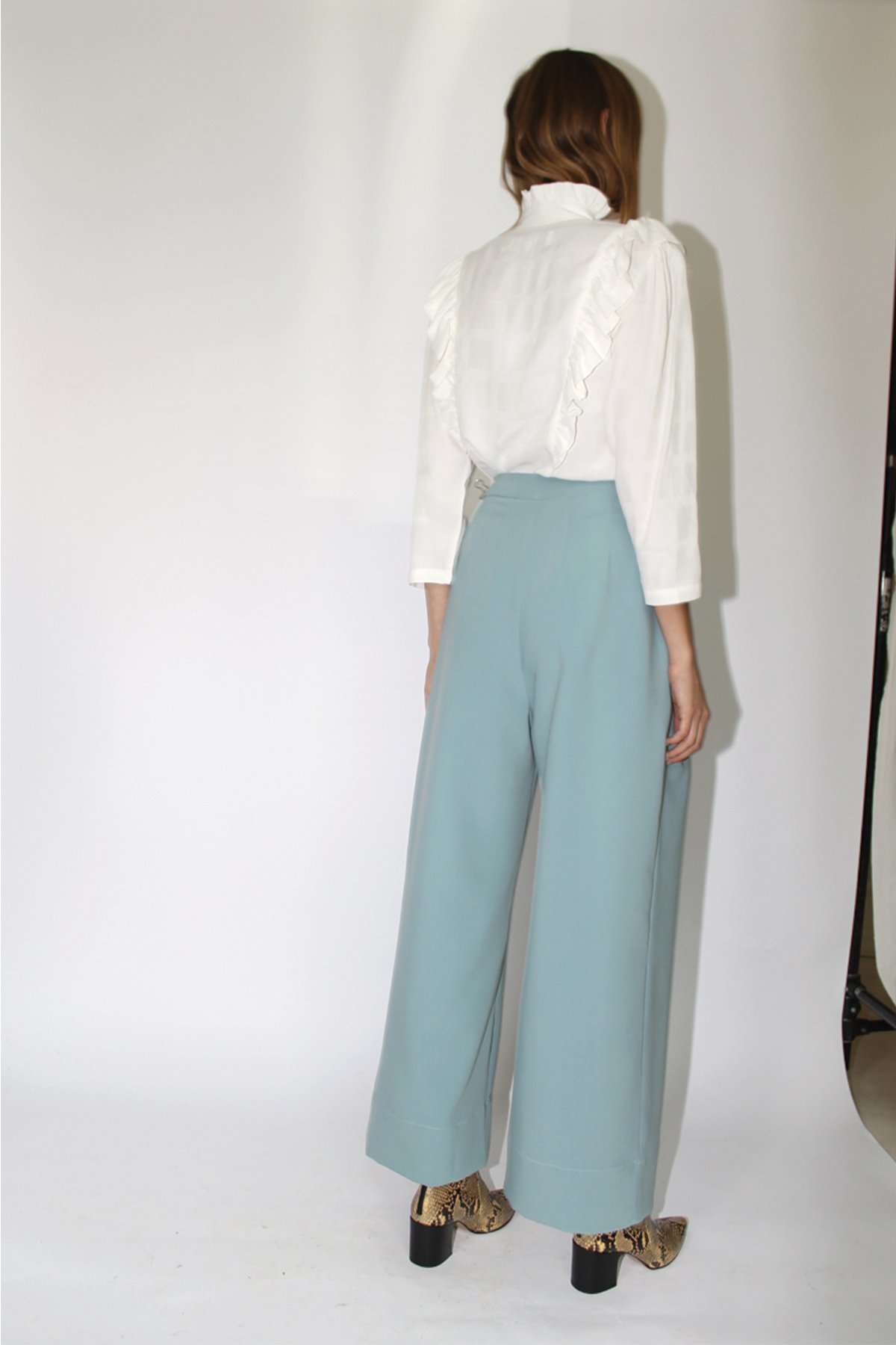 Mr. Larkin Babe Wide Pant - Smoke Blue - Image 3 of 3