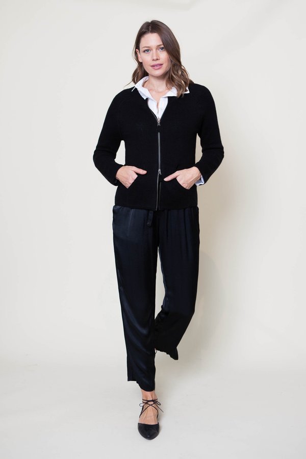 Kristensen du Nord #309 Zippered Cardigan - Black Kristensen du Nord #309 Zippered Cardigan - Black