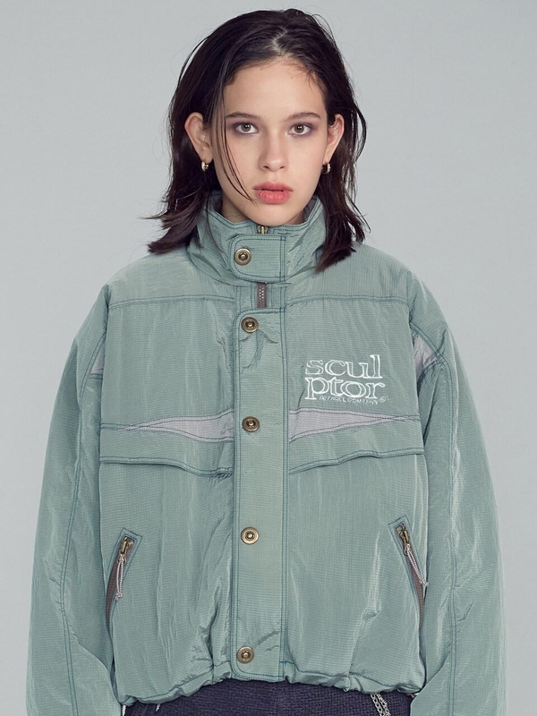 SCULPTOR|^|Retro Combi Windbreaker _Pale Mint | Garmentory