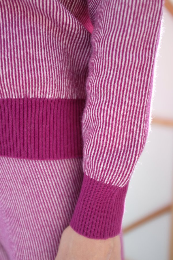 Beklina Cashmere Ribbed Crew Sweater - Baya/Petal Beklina Cashmere Ribbed Crew Sweater - Baya/Petal