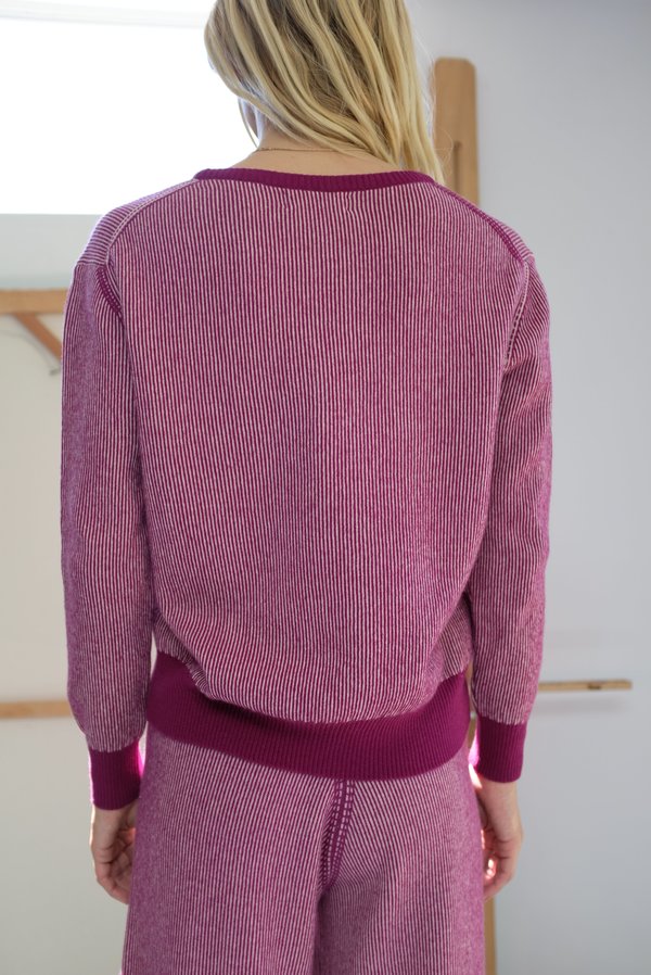 Beklina Cashmere Ribbed Crew Sweater - Baya/Petal Beklina Cashmere Ribbed Crew Sweater - Baya/Petal
