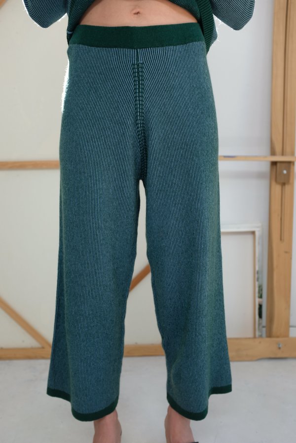 Beklina Cashmere Ribbed Trouser - Lake Beklina Cashmere Ribbed Trouser - Lake