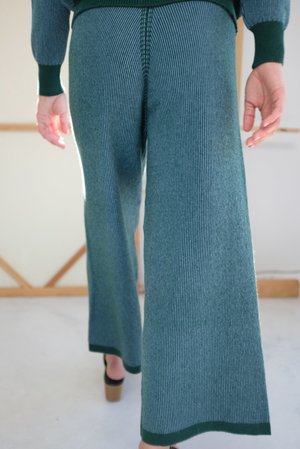 Beklina Cashmere Ribbed Trouser - Lake Beklina Cashmere Ribbed Trouser - Lake