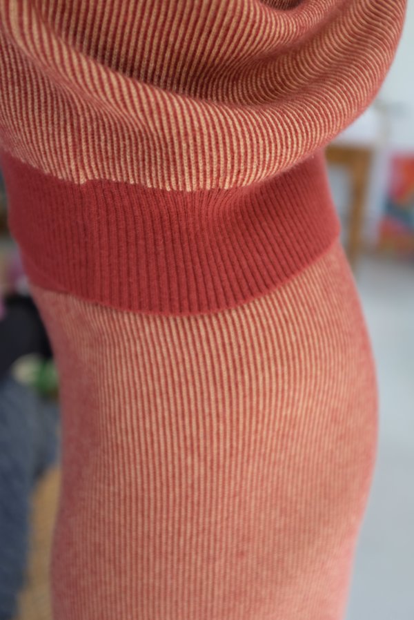 Beklina Cashmere Ribbed Trouser - Rust/Gold Beklina Cashmere Ribbed Trouser - Rust/Gold