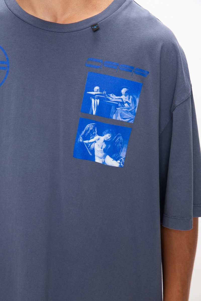 Off-White Hardcore Caravaggio Oversized T-Shirt - Indigo Blue 