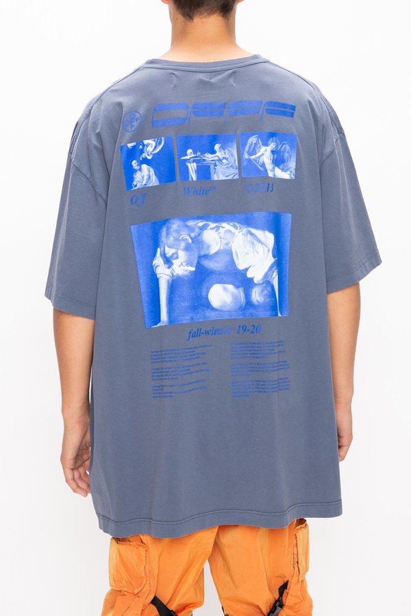 Off-White Hardcore Caravaggio Oversized T-Shirt - Indigo Blue 