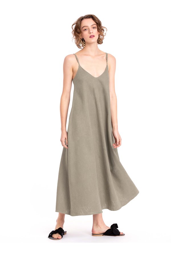 Sitting Pretty Shiva Herb Maxi Dress Herb Garmentory