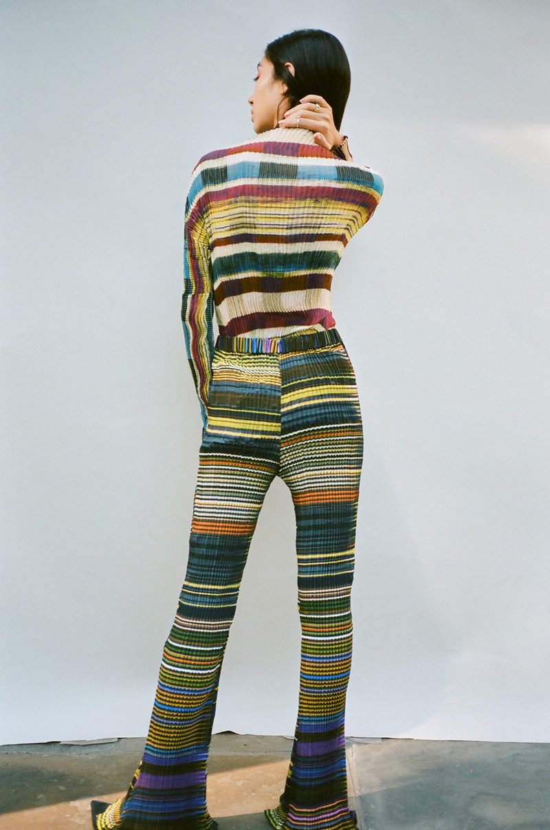Julia Heuer Rose Stripe Pant | Garmentory