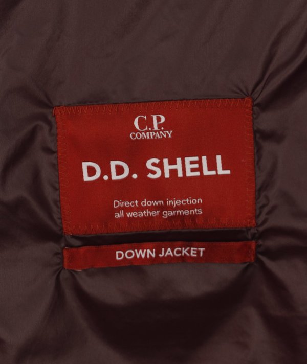 CP Company Quilted Down Lens Funnel Neck Jacket - Maroon CP Company Quilted Down Lens Funnel Neck Jacket - Maroon