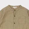 Kids Caramel Momus Shirt - Forest Microcheck - Thumbnail 2