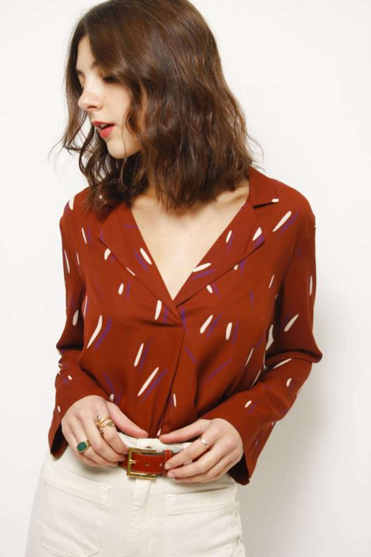 Lush Leana Blouse - Rust - Image 1 of 5