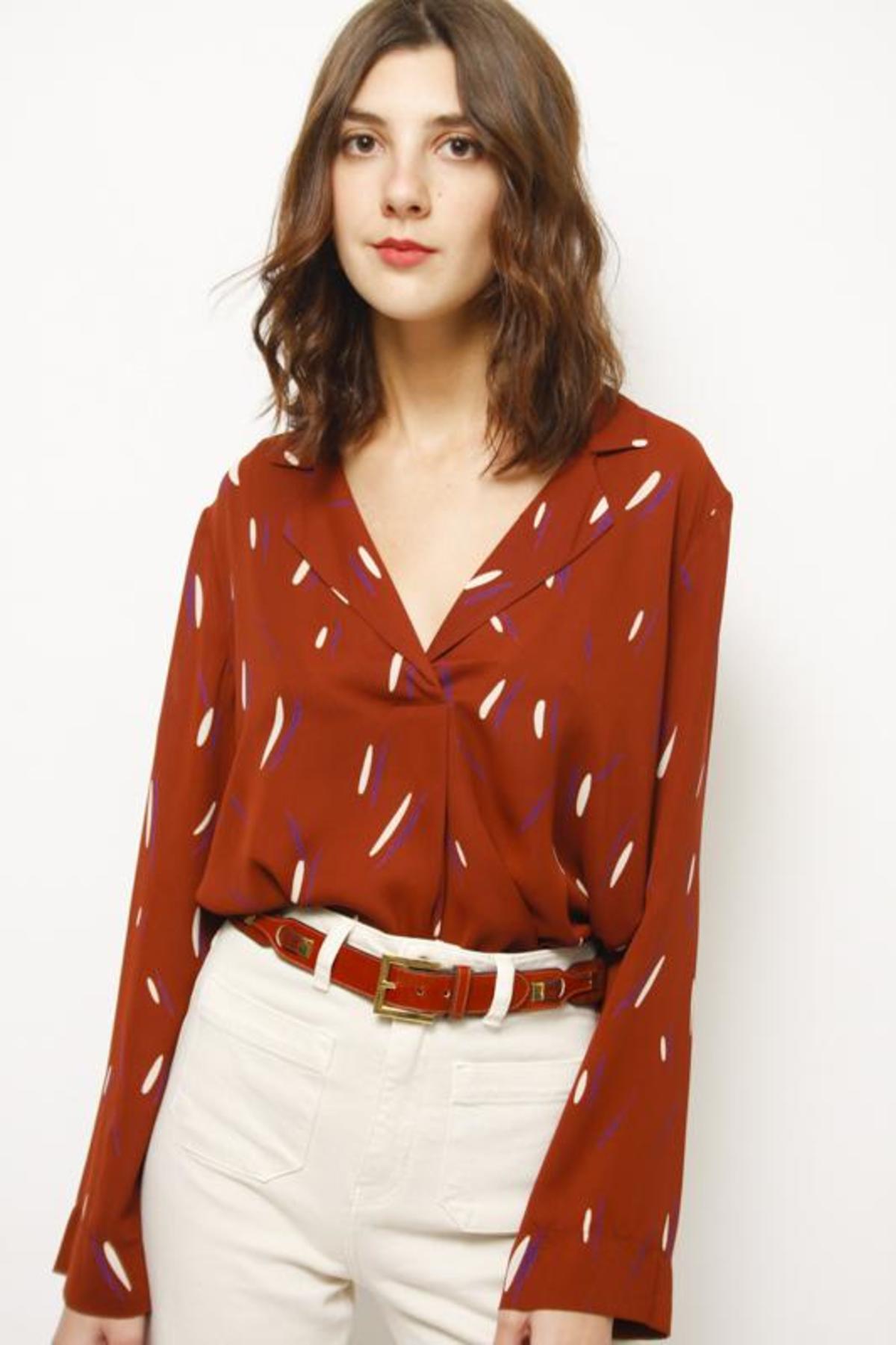 Lush Leana Blouse - Rust - Image 2 of 5