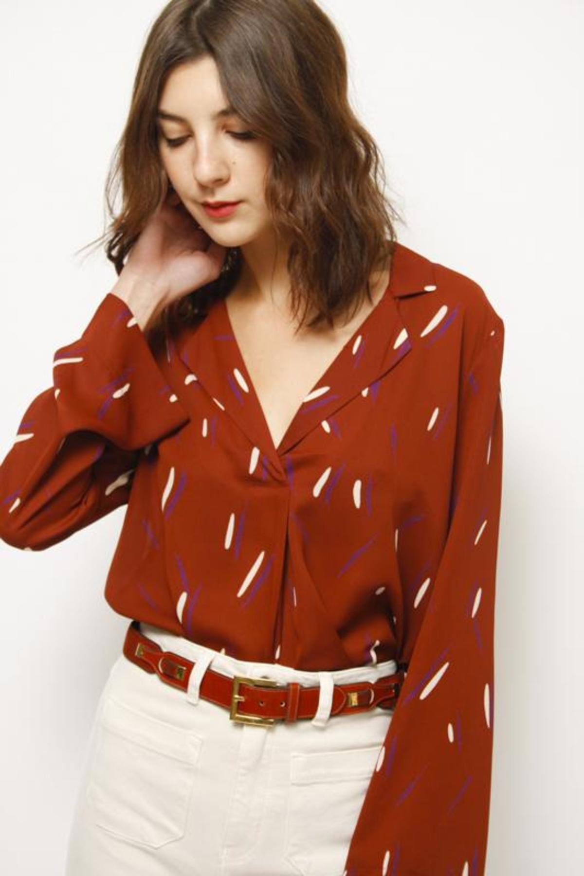 Lush Leana Blouse - Rust - Image 3 of 5