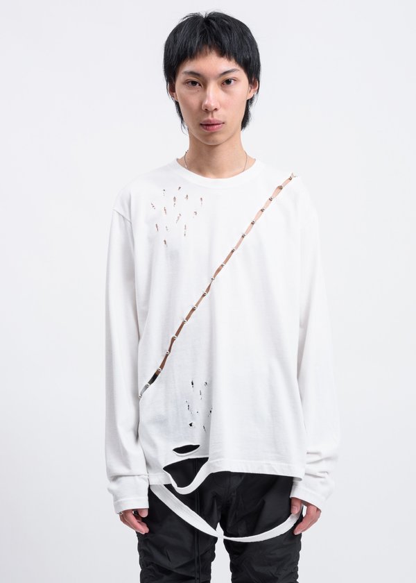 【関税込み】HYEIN SEO ホワイト ポリエステル Tシャツ White Track T-Shirt by HYEIN SEO on Sale
