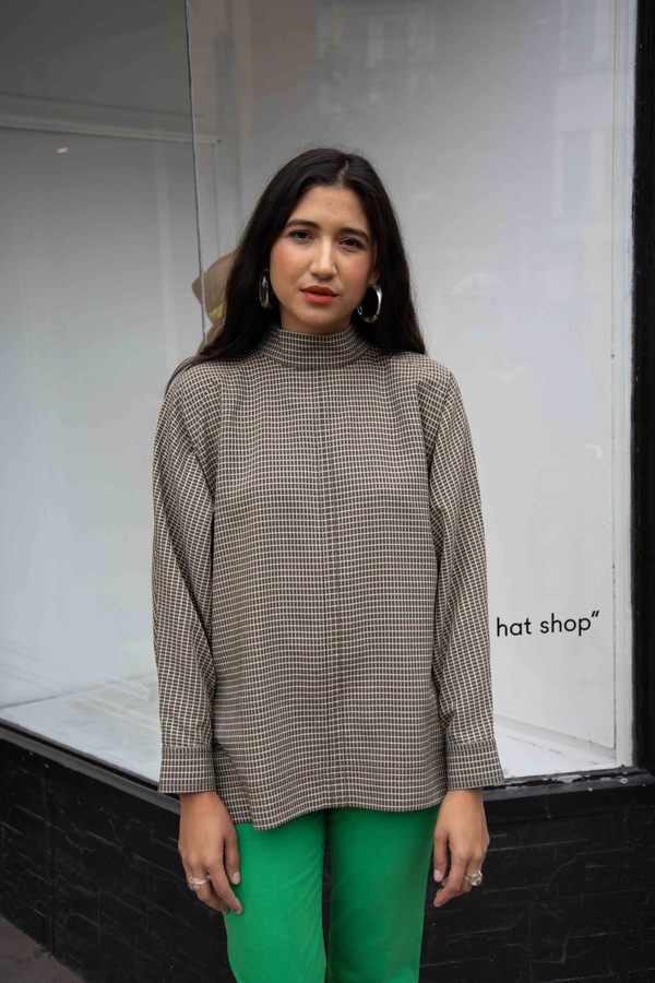 Mr. Larkin Rainey Plaid Top - olive/mustard plaid Mr. Larkin Rainey Plaid Top - olive/mustard plaid