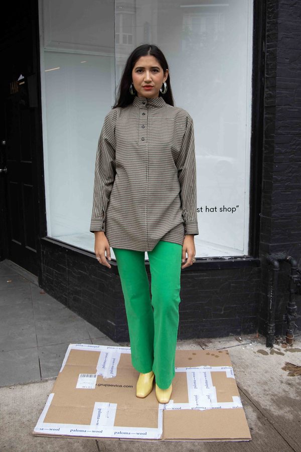Mr. Larkin Rainey Plaid Top - olive/mustard plaid Mr. Larkin Rainey Plaid Top - olive/mustard plaid