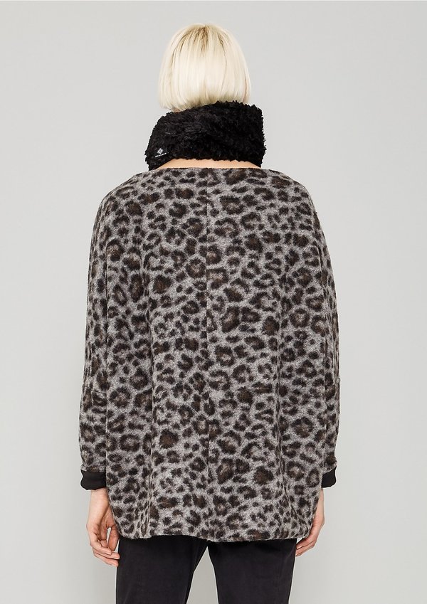 Berenik FAUX RHOMB FUR SCARF - black