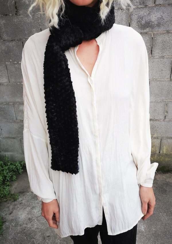 Berenik FAUX RHOMB FUR SCARF - black