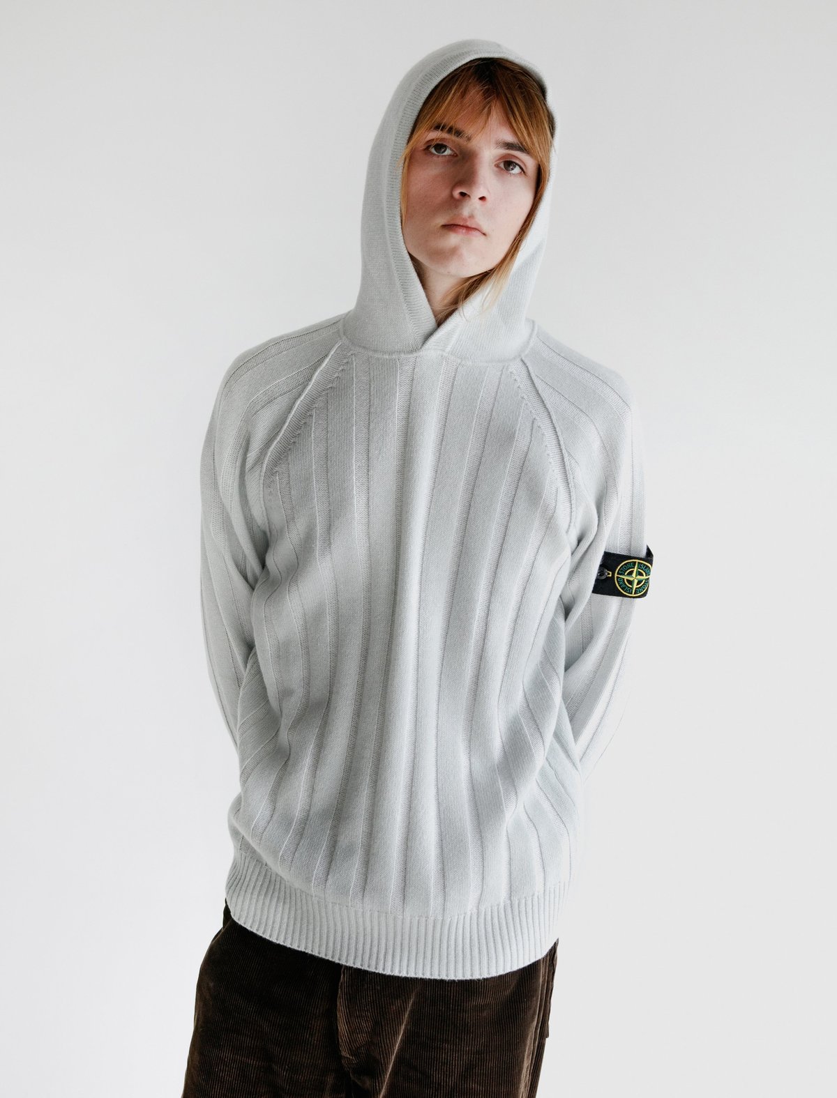 Stone Island Wool Ribbed Sweater - Ice | Garmentory