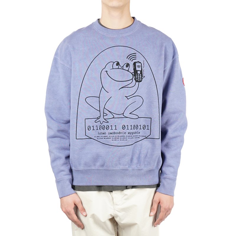 Cav Empt OVERDYE EASILY COMFORTABLE CREWNECK SWEATSHIRT - BLUE 