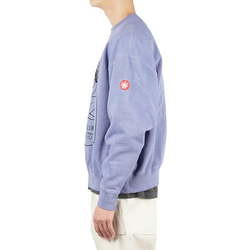 Cav Empt OVERDYE EASILY COMFORTABLE CREWNECK SWEATSHIRT - BLUE 