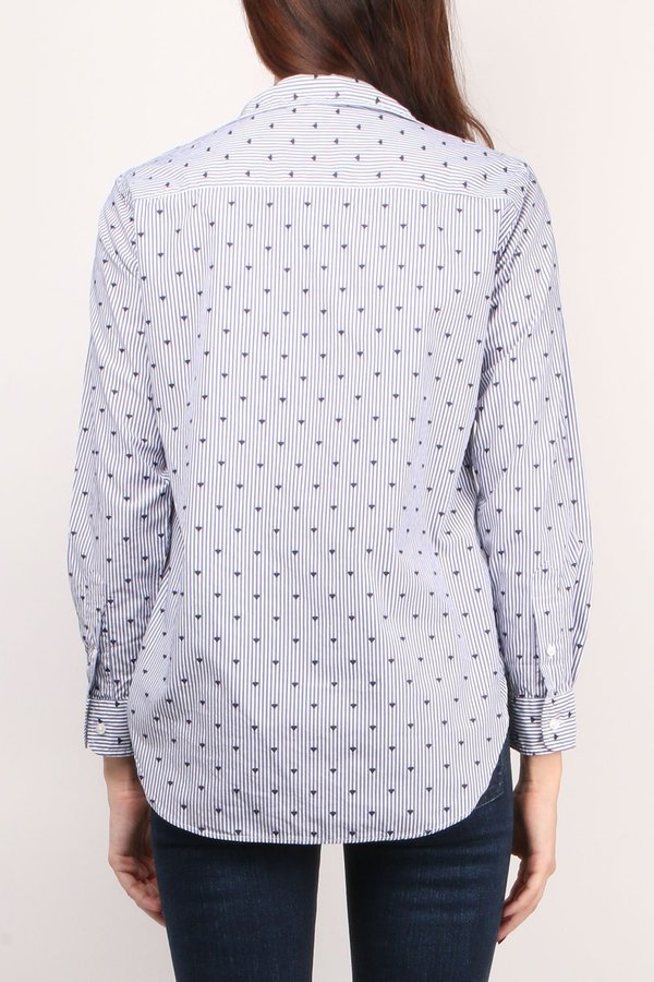 Frank & Eileen Heart Button Down - Blue Stripe/Navy Hearts Frank & Eileen Heart Button Down - Blue Stripe/Navy Hearts
