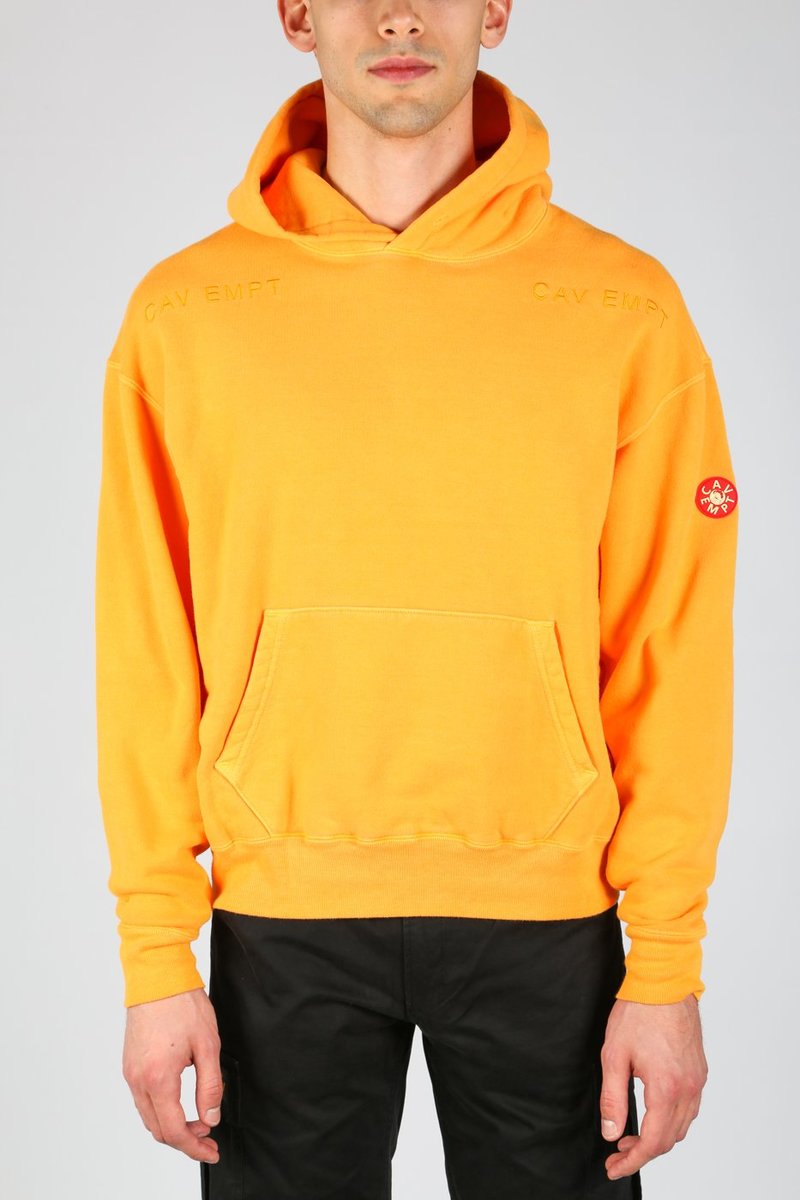Cav Empt OVERDYE WIRE MESH HOODIE - ORANGE | Garmentory