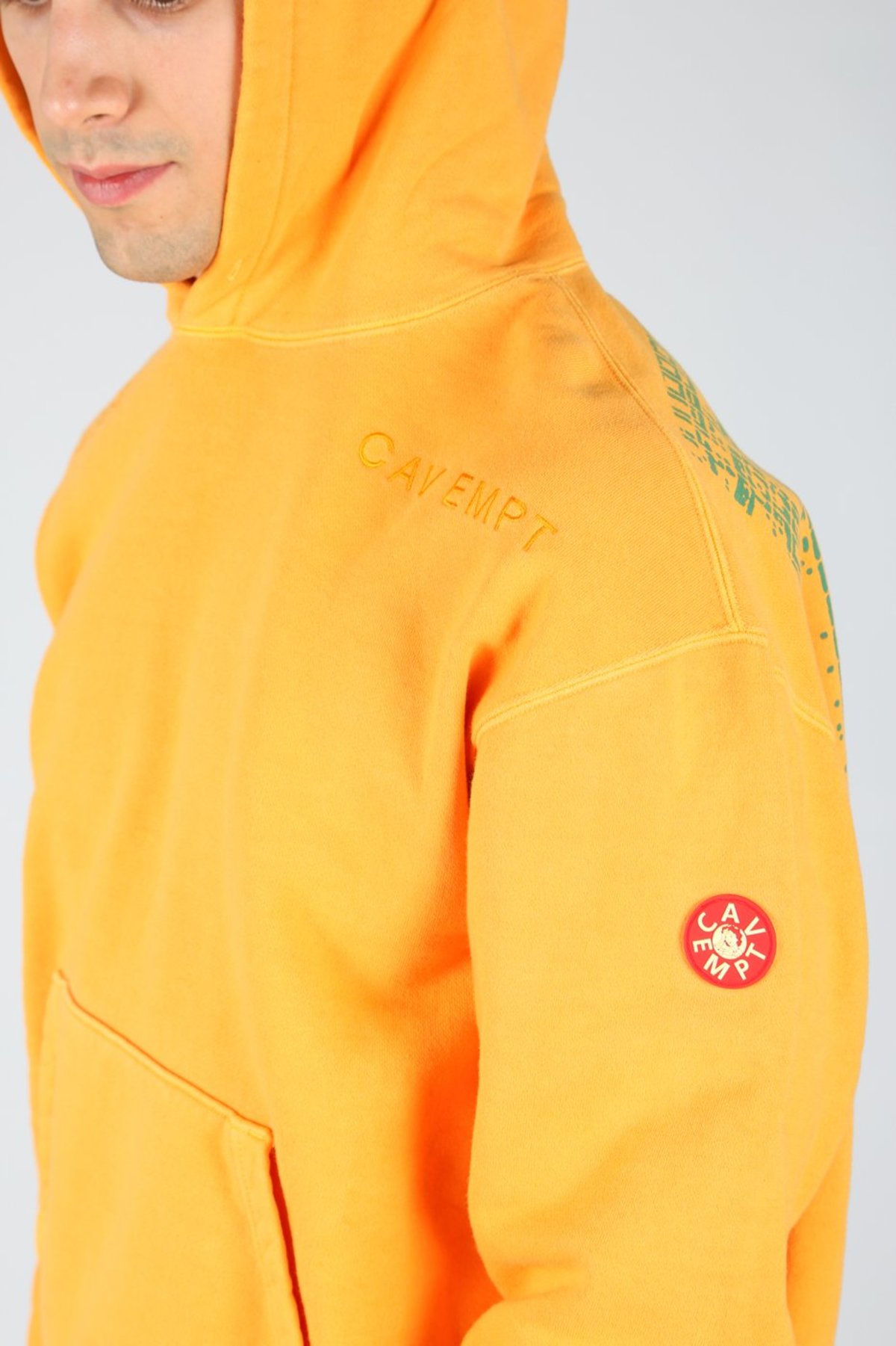 Cav Empt OVERDYE WIRE MESH HOODIE - ORANGE | Garmentory