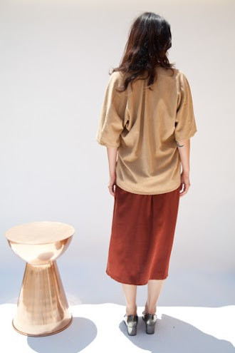 Miranda Bennett Muse Top, Silk Noil in Camel Miranda Bennett Muse Top, Silk Noil in Camel
