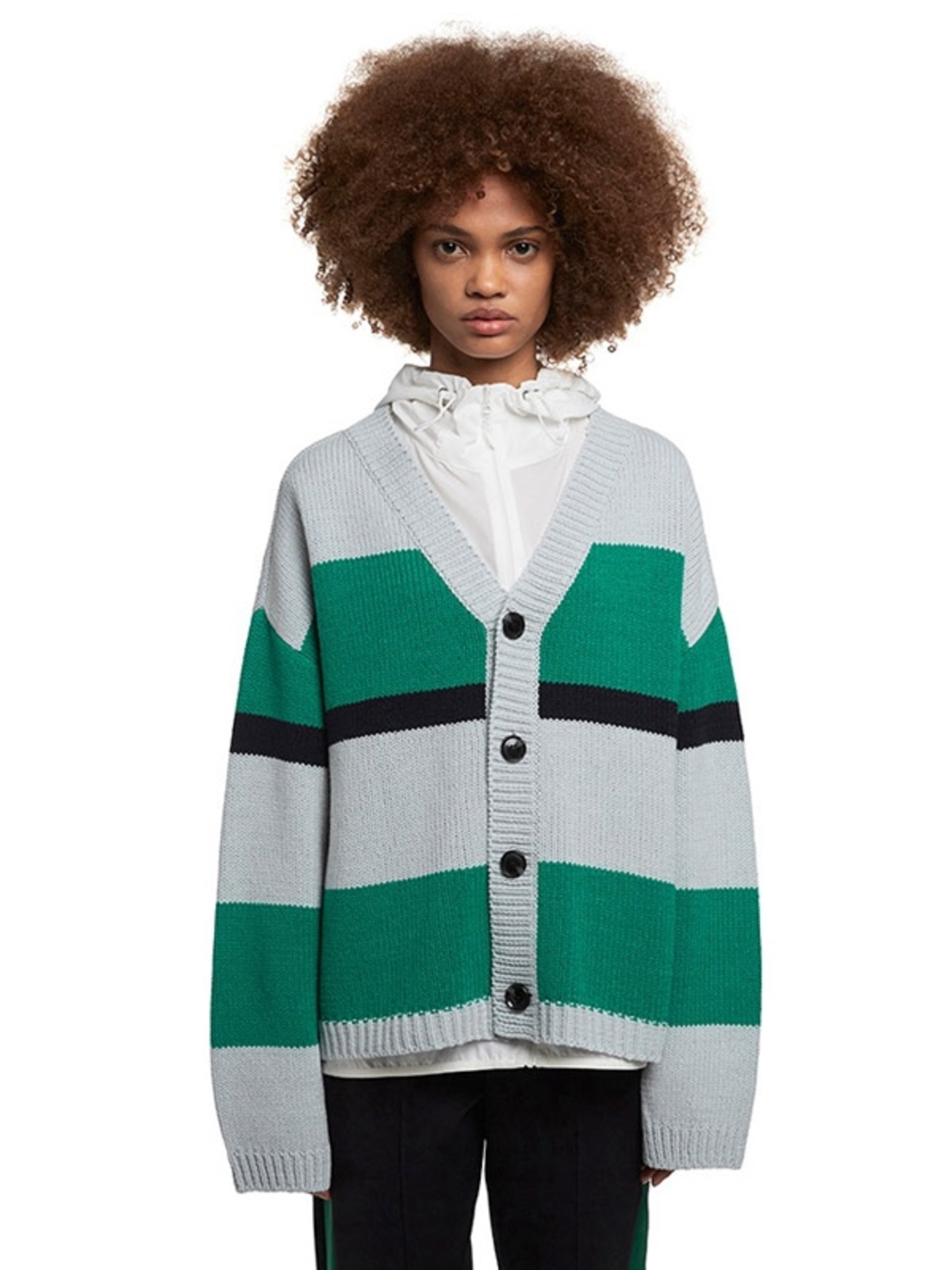 TRUNK PROJECT Multicolor Cropped Cardigan Jacket - Grey | Garmentory