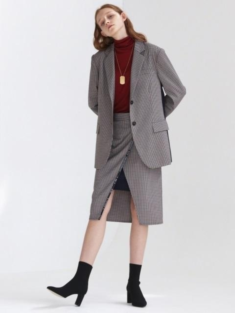 1159STUDIO Co Selvage Skirt - Check | Garmentory
