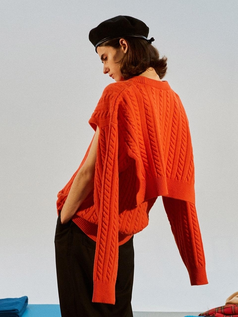 TRUNK PROJECT Double Back Sweater - Orange | Garmentory