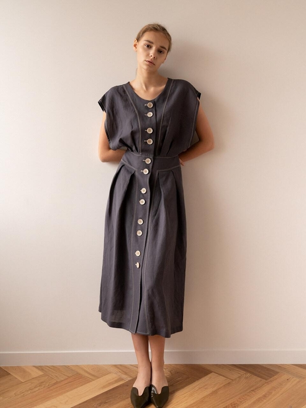 KEUNI Yana 2 In 1 Summer Linen Dress And Beach Cover-Up KEUNI Yana 2 In 1 Summer Linen Dress And Beach Cover-Up