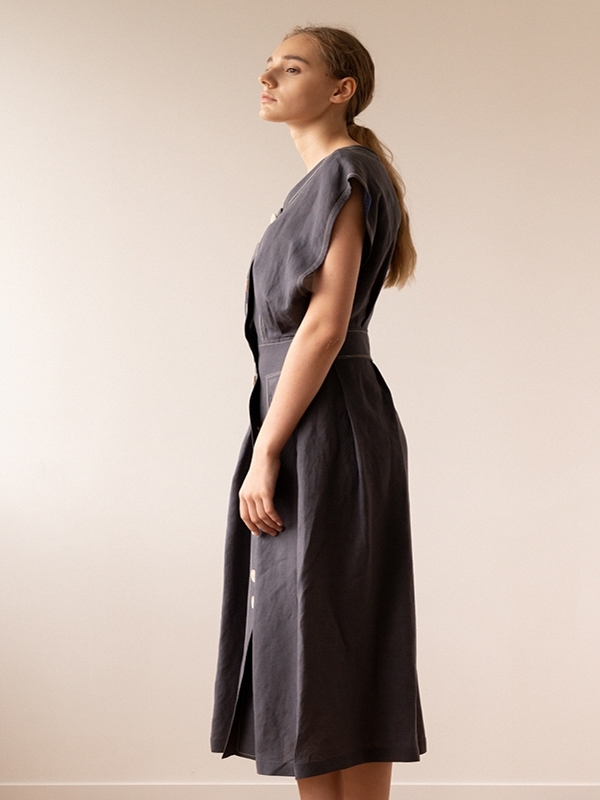 KEUNI Yana 2 In 1 Summer Linen Dress And Beach Cover-Up KEUNI Yana 2 In 1 Summer Linen Dress And Beach Cover-Up