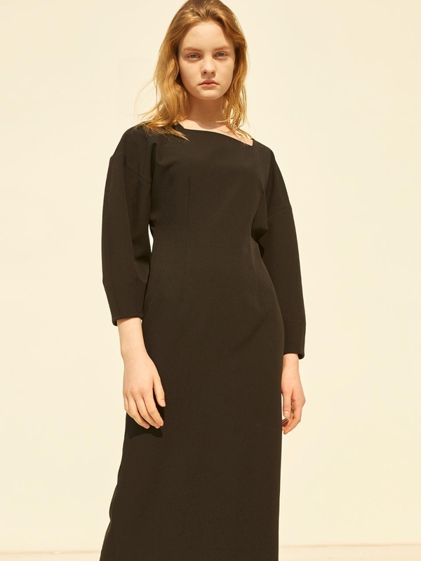 MOHAN Square Neck Slim Dress - Black MOHAN Square Neck Slim Dress - Black