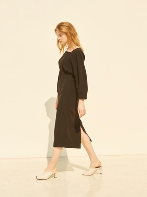 MOHAN Square Neck Slim Dress - Black MOHAN Square Neck Slim Dress - Black