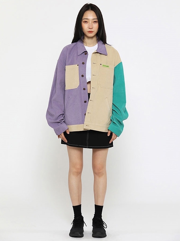 block corduroy jacket