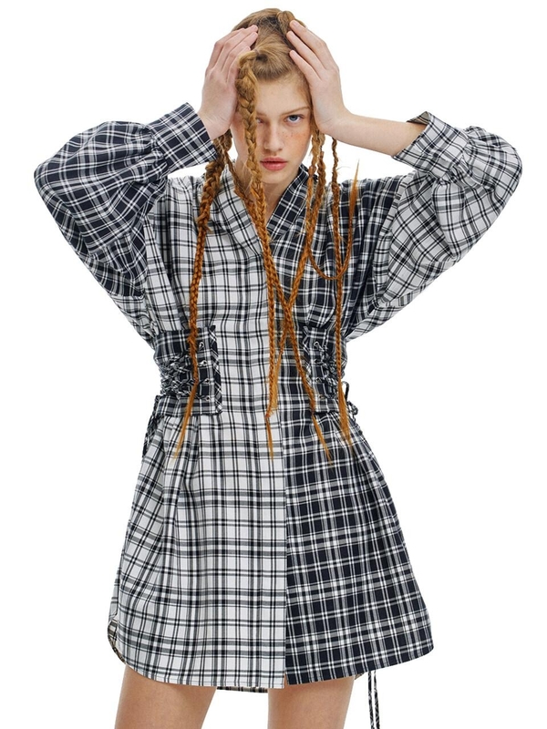 corset detail shirt dress boohoo Women's Plus Corset Detail Shirt Dress in Black