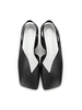 Flat Apartment Square Toe Slingbacks - Black - Thumbnail 2