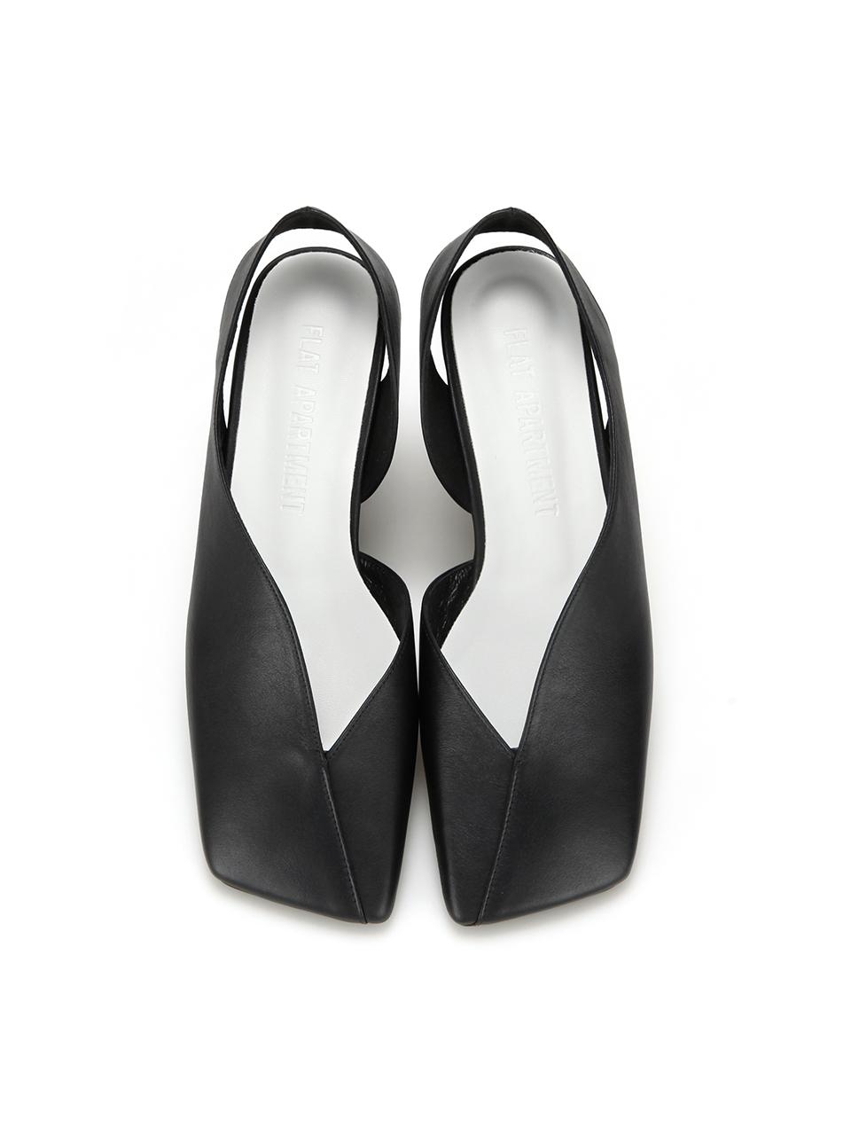 Flat Apartment Square Toe Slingbacks Black Garmentory