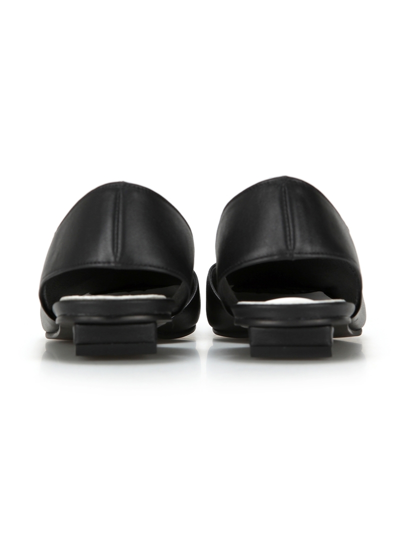 Flat Apartment Square Toe Slingbacks - Black