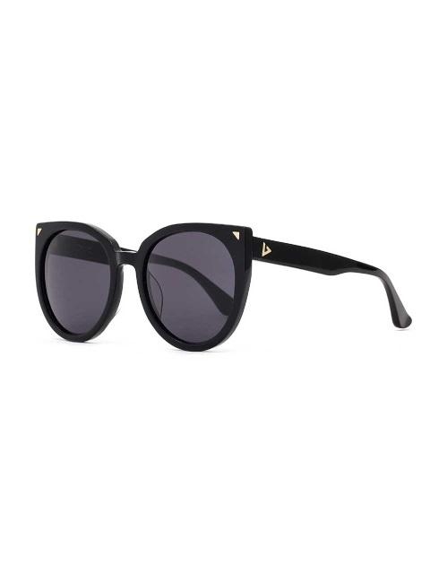 Stephane Christian Monroe Cat Eye Mirror Sunglasses in Black Stephane Christian - Russian Blue SV – BLACKZMITH Optical main image 4