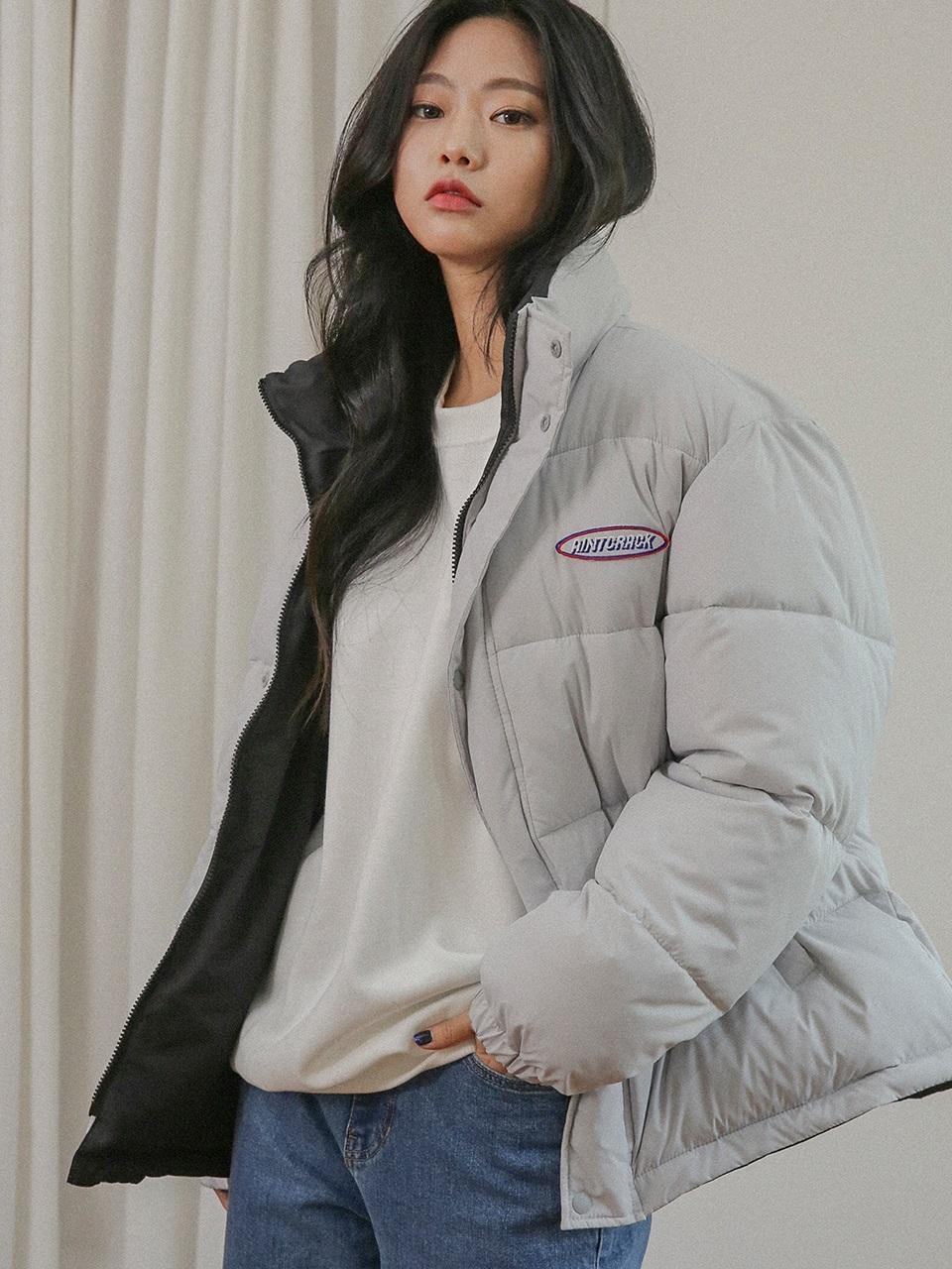 AINTCRACK 3M Thinsulate Featherless Reversible 2 Way Jacket - Gray 