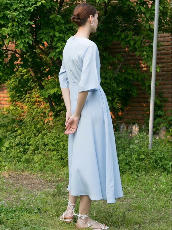 NONLOCAL Bell Silhouette Dress - Blue | Garmentory