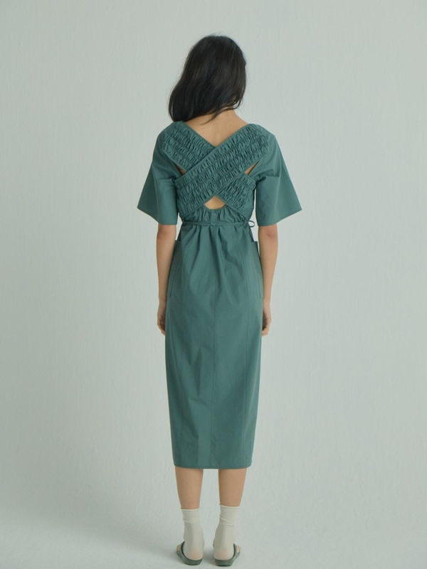 WNDERKAMMER X U Layered Dress - Dark Green | Garmentory