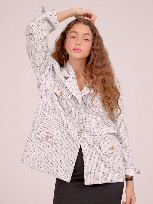 YOUR NAME HERE Minjeong New Tweed Jacket | Garmentory