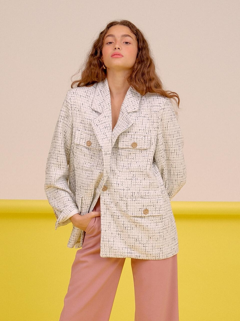 YOUR NAME HERE Minjeong New Tweed Jacket | Garmentory
