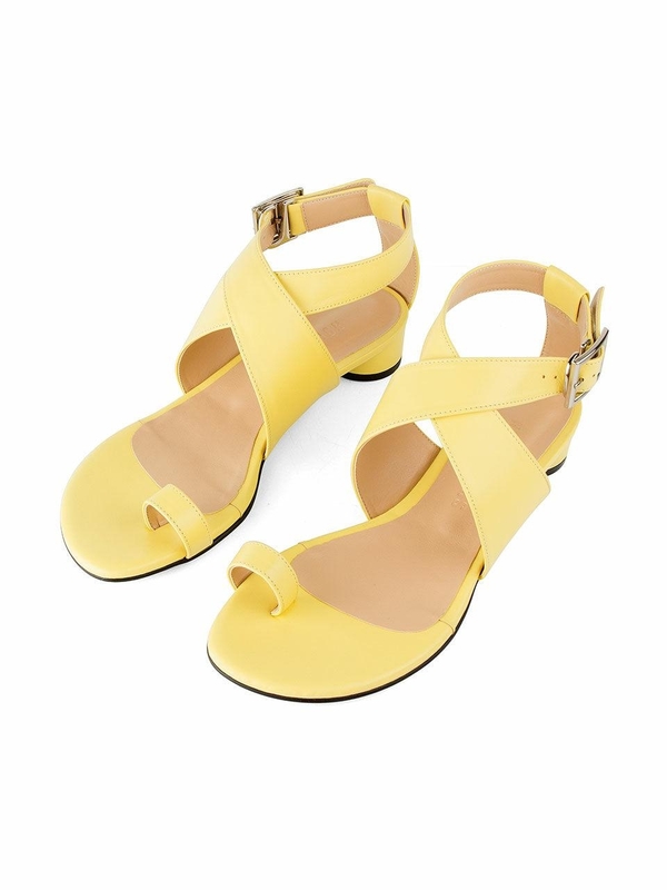 NONETHELESS Mid Heel Sandals N9-S157 - Lemon NONETHELESS Mid Heel Sandals N9-S157 - Lemon