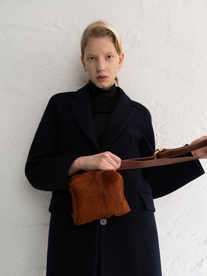 OSOI PEANUT BROT ボディバッグ OSOI Peanut Brot Calf Hair Bag - Brick | Garmentory