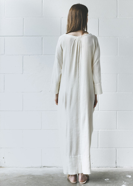 Black Crane - Kaftan Dress in Cream Black Crane - Kaftan Dress in Cream